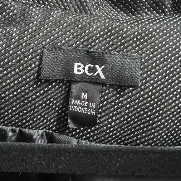BCX Black and Gray Blazer Button Front Jacket NWT Size Medium - Picture 3 of 8